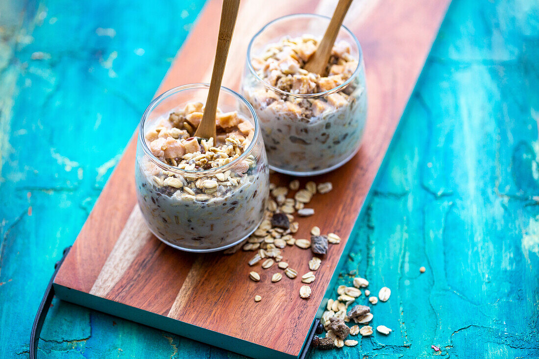 Overnight Oats mit Apfel und Feige