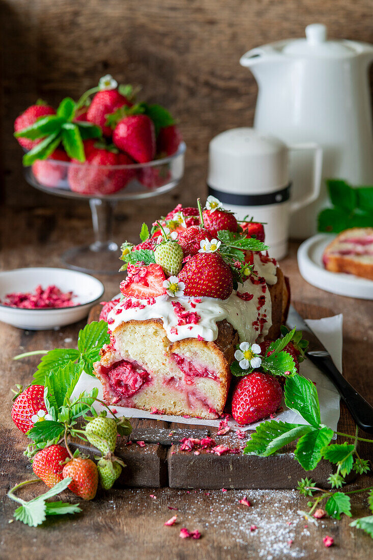 Erdbeer-Kastenkuchen