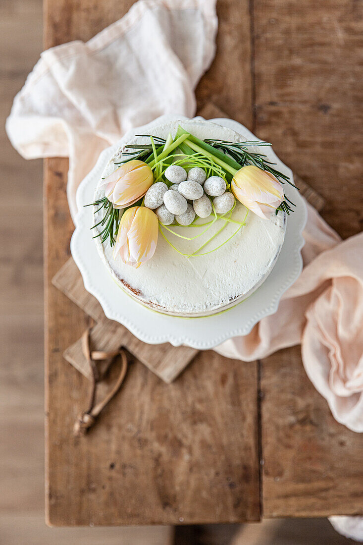 Lemon Rosemary Easter Cake
