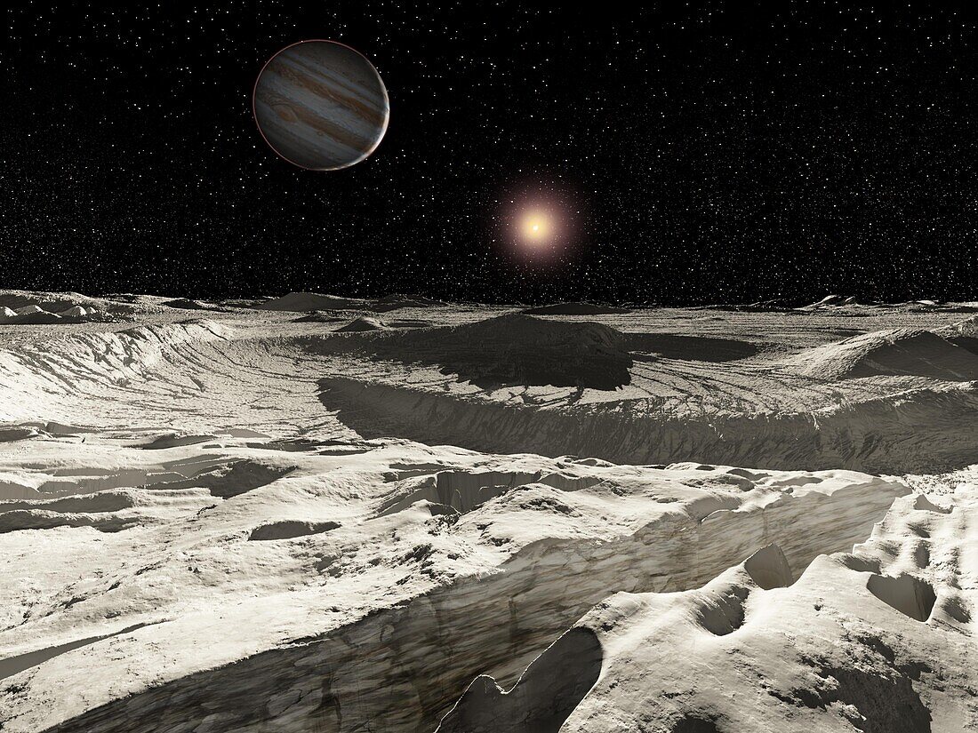 Callisto's surface, illustration