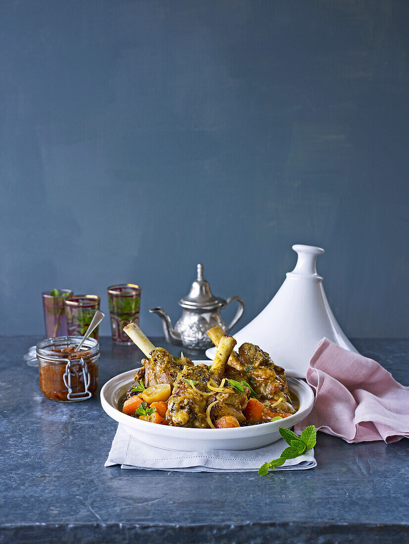 Classic lamb tagine with dried fruits