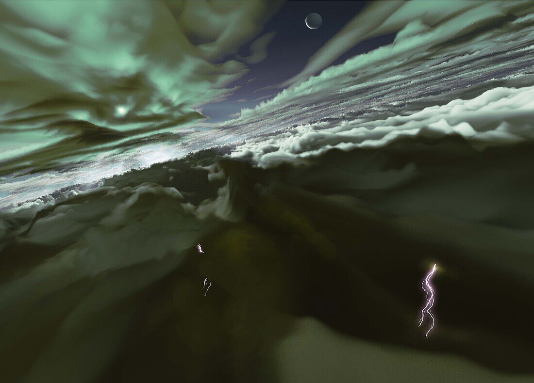 Cloudscape on Neptune, illustration