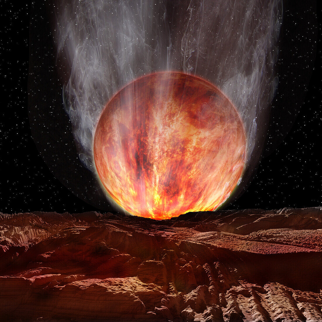 Exoplanet Pi Mensae b, illustration
