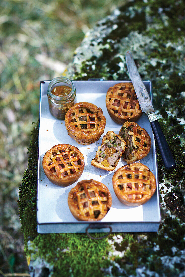 Pork and pistachio picnic pies
