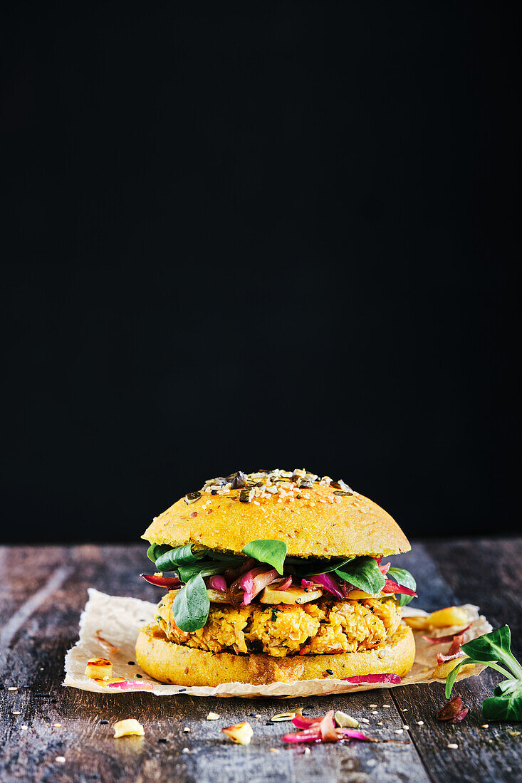 Veganer Protein-Burger