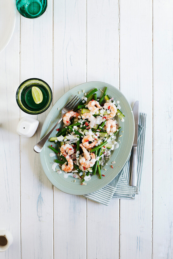 Thailändischer Garnelensalat mit Kokoscreme