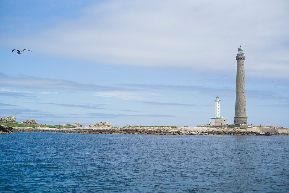Lighthouse, Phare de L'Ile vierge, Ile Vierge, Plouguerneau, Finistere, Brittany, France