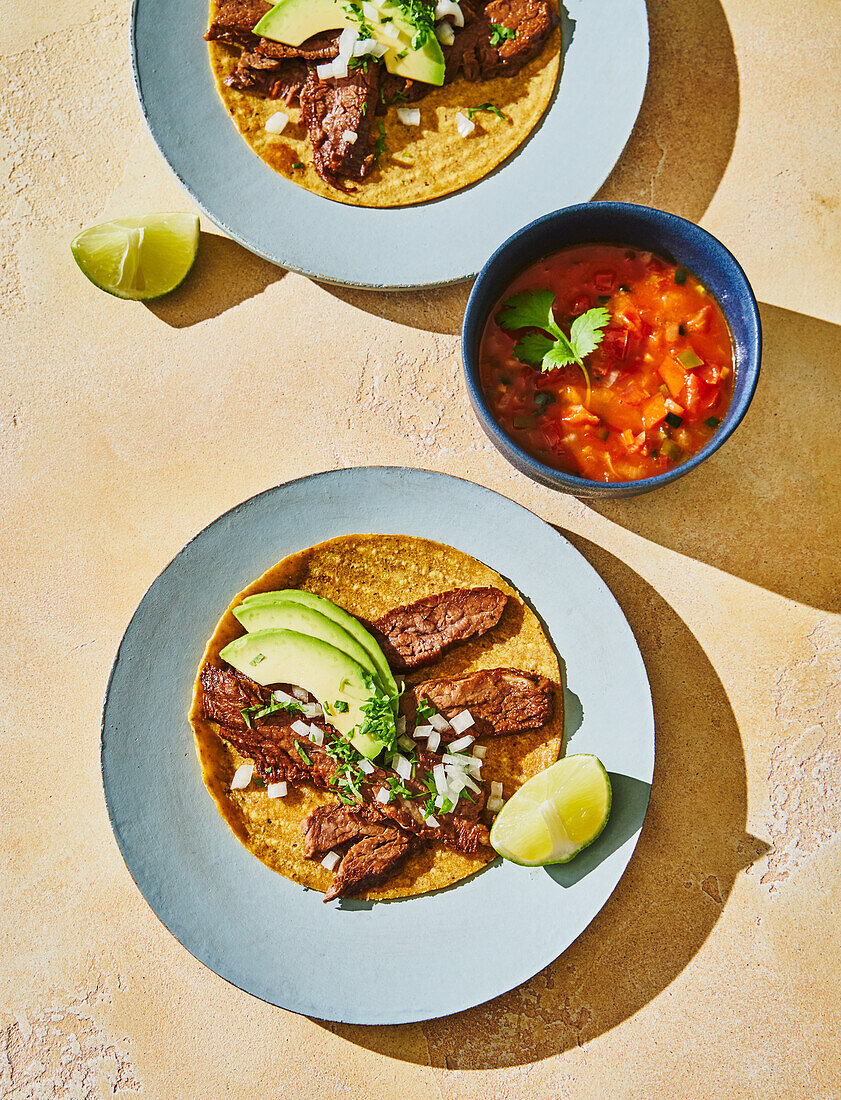 Tacos de Suadero mit Flankensteak (Mexiko)