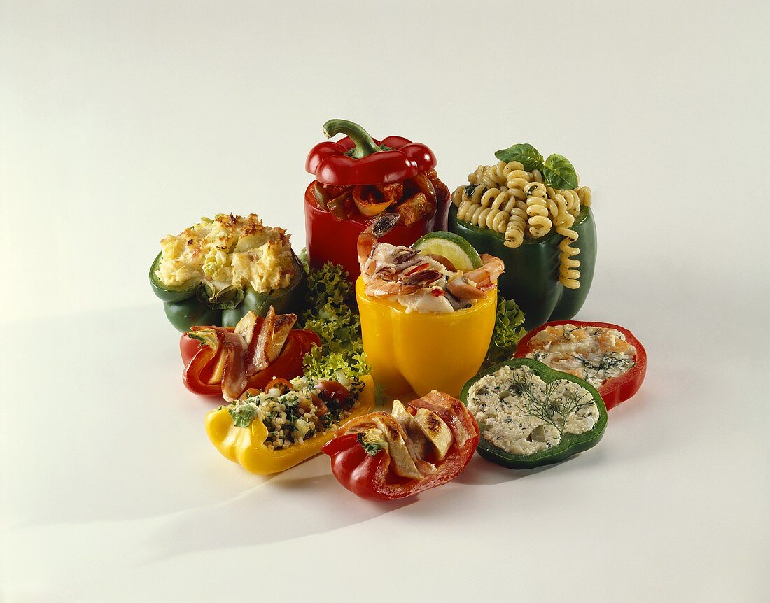 Various stuffed peppers