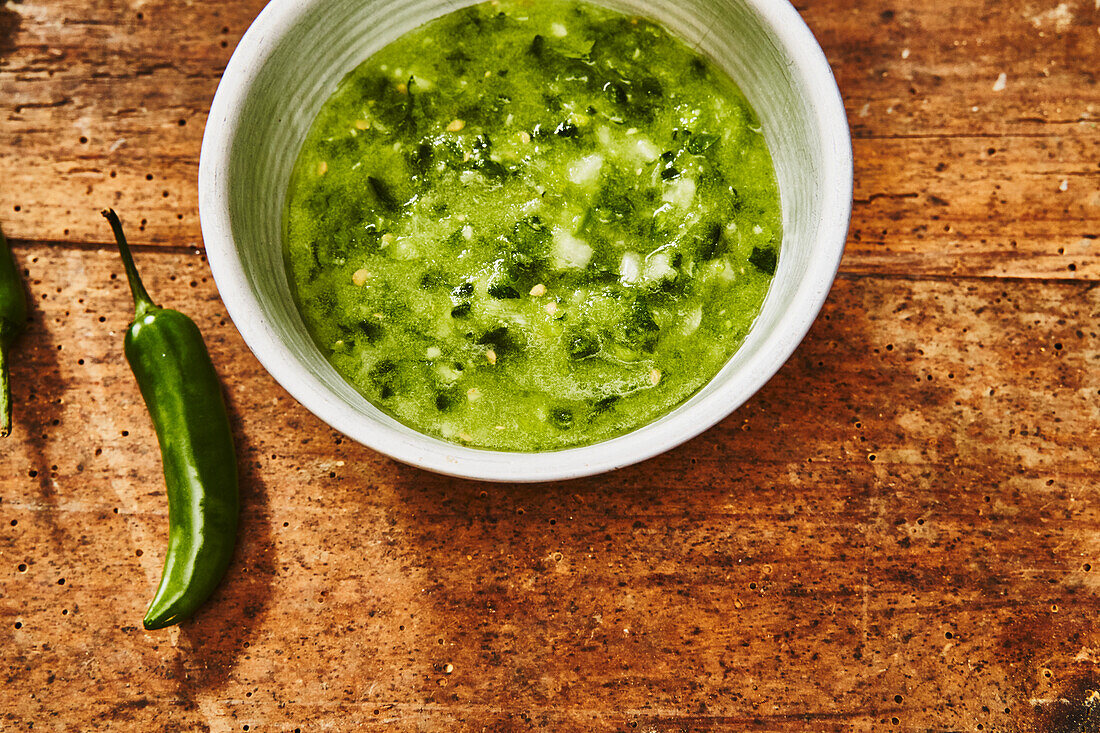 Salsa Verde - Mexican salsa made from green tomatoes