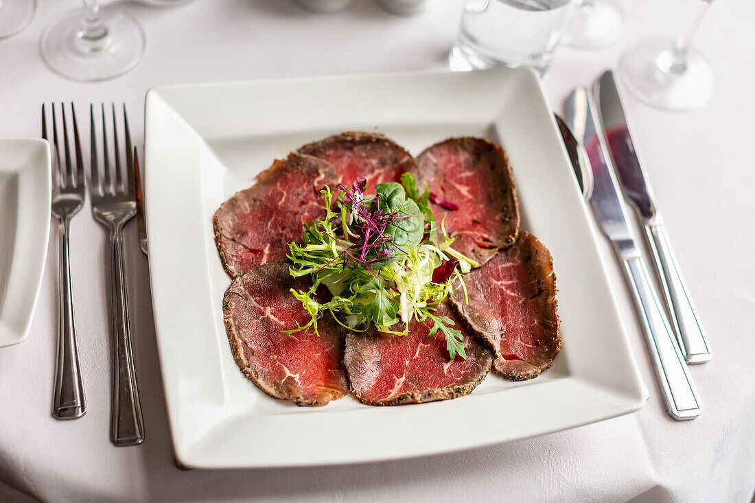 Beef carpaccio