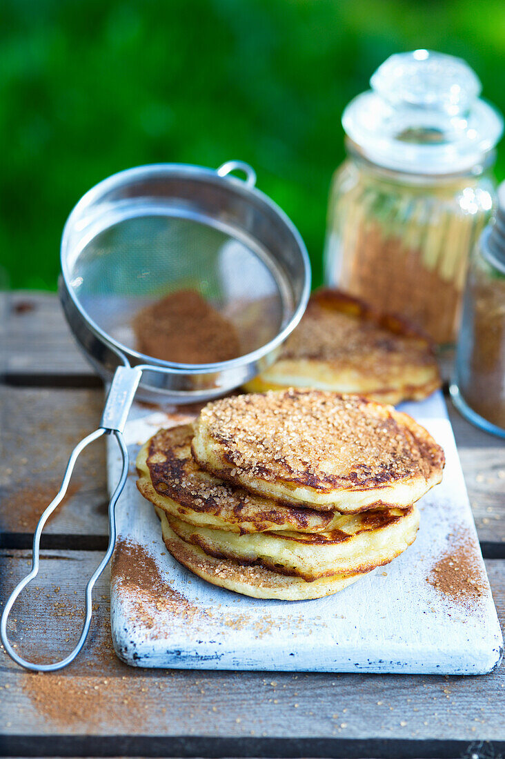 Pancakes with cinnamon