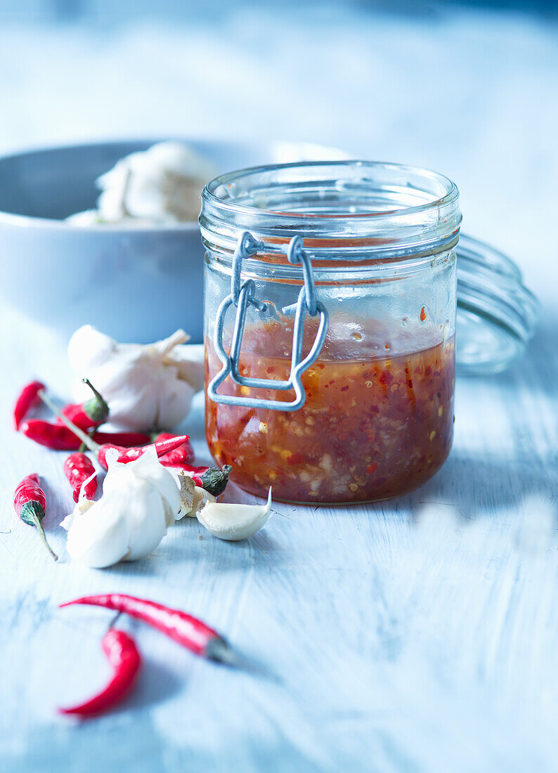 Chillisauce im Bügelglas