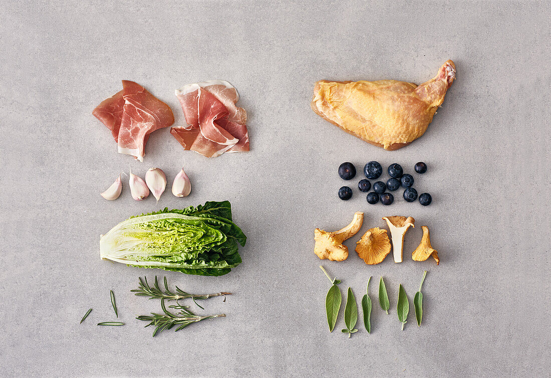 Ingredients for chicken saltimbocca