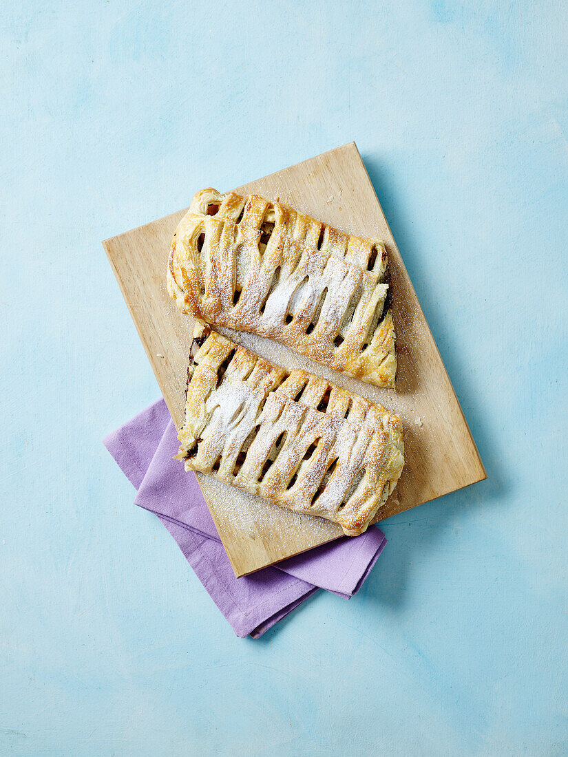 Pear and chocolate strudel