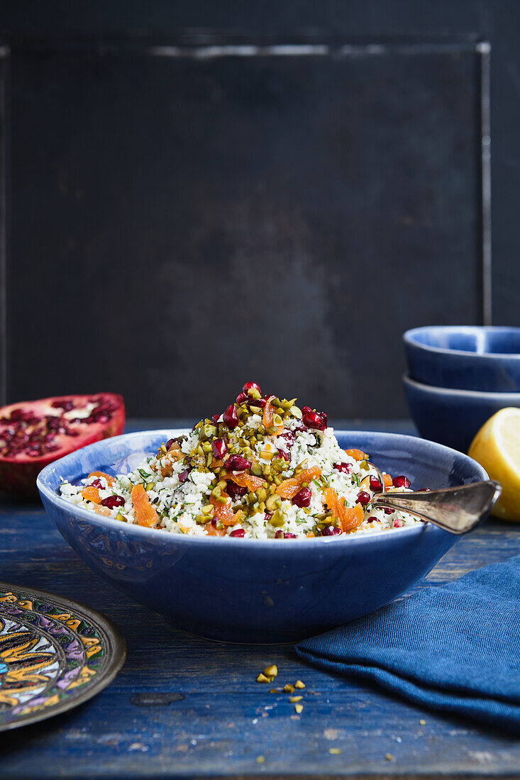 Blumenkohl-Couscous mit Granatapfel