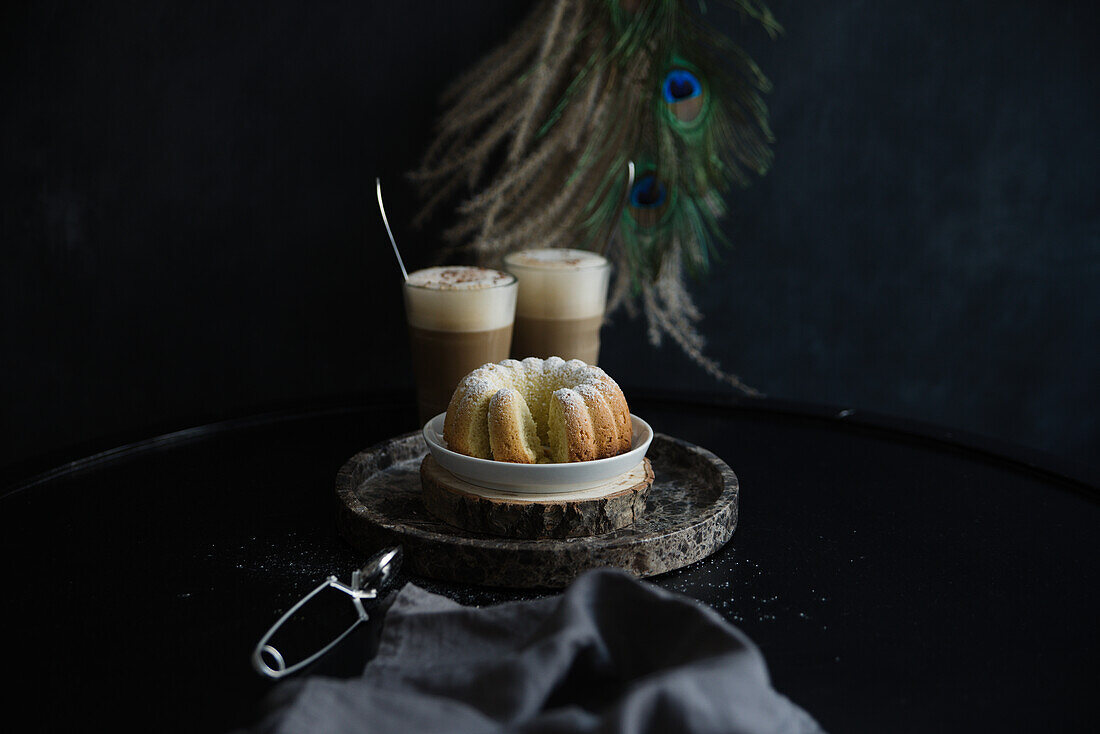 Polenta guglhupf with macchiatos