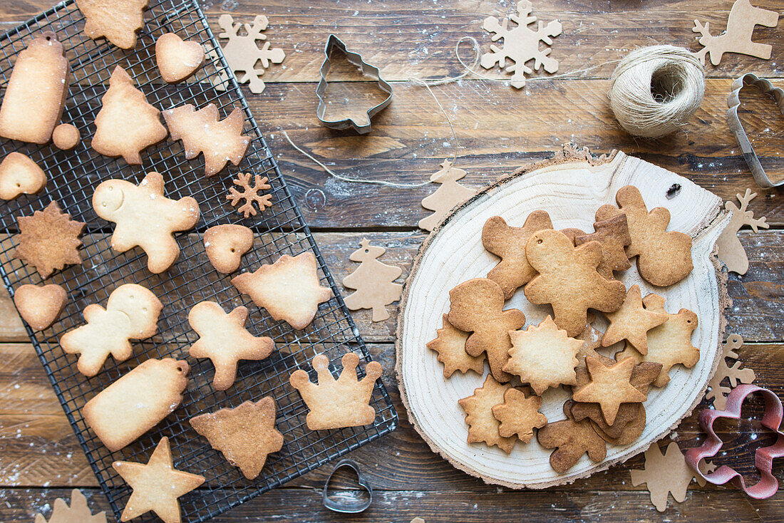 Various home-baked gingerbread cookies