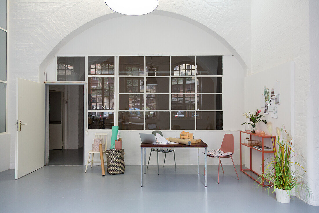 Interior of an architect's loft office