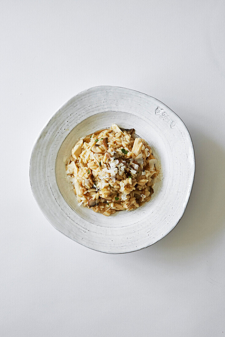 Chicken mushroom risotto