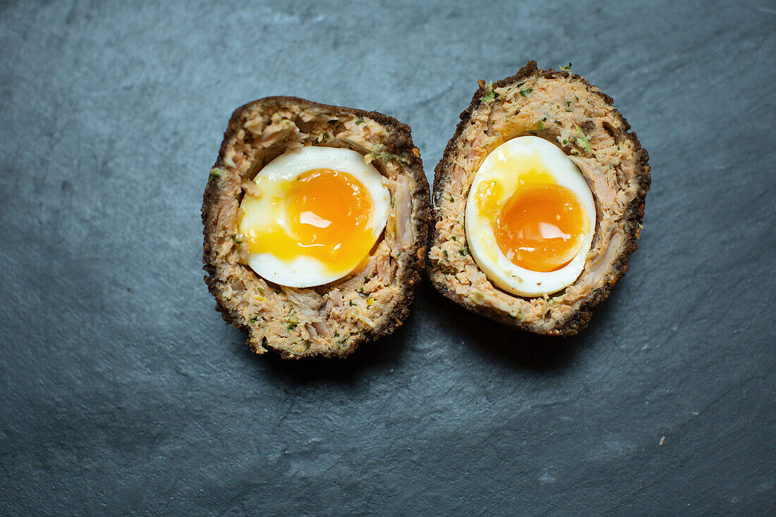 Scotch Egg, sliced open