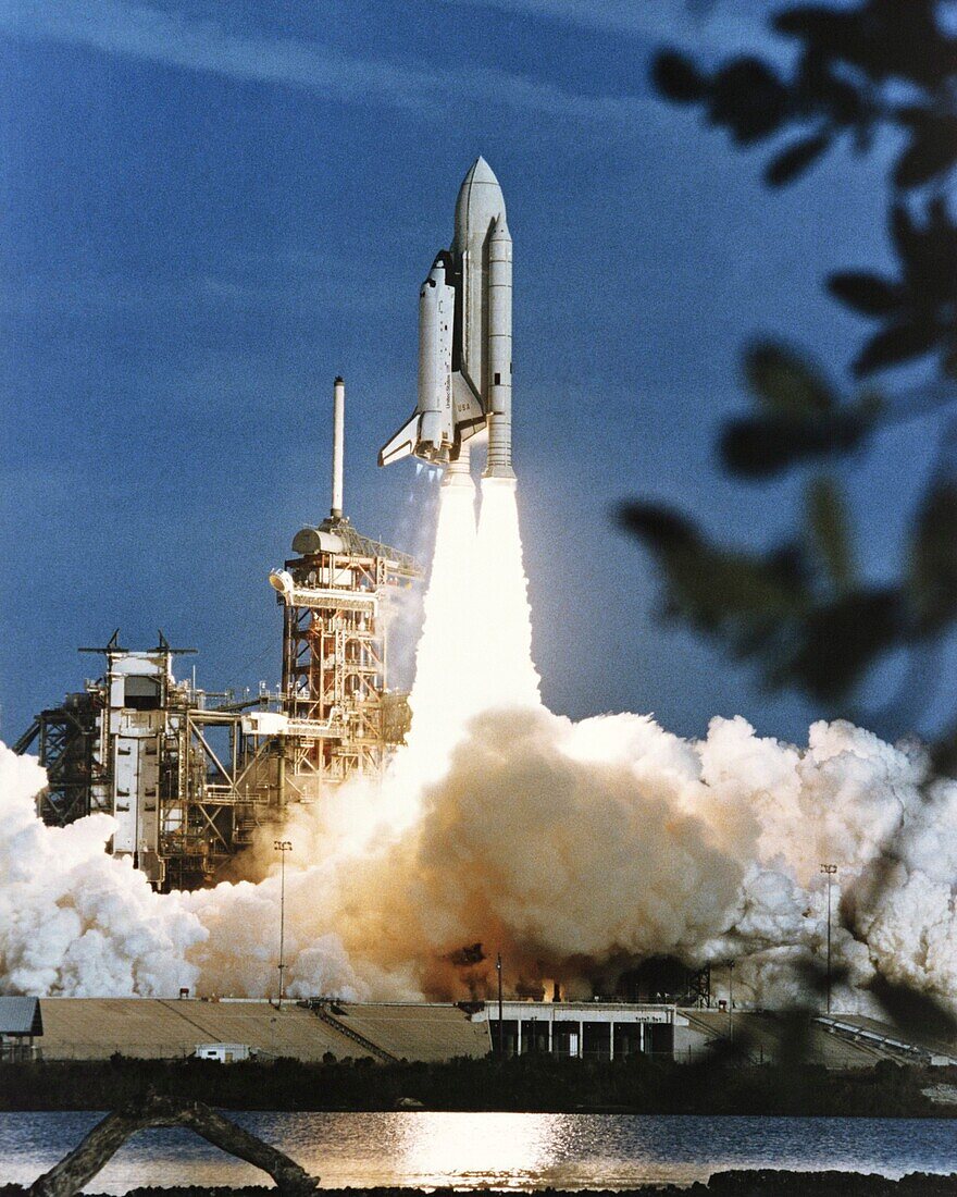 Launch of first space shuttle STS-1