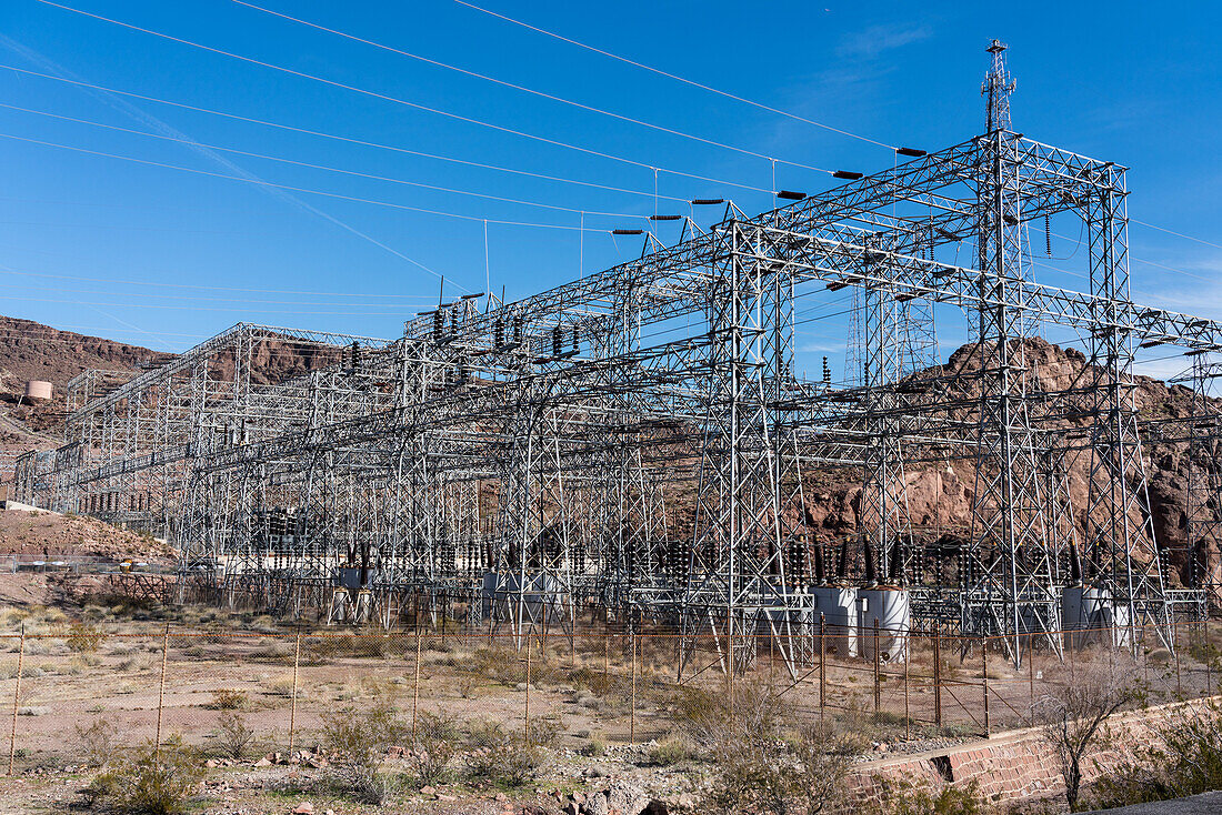 Electrical substation near Hoover Dam in Nevada, USA