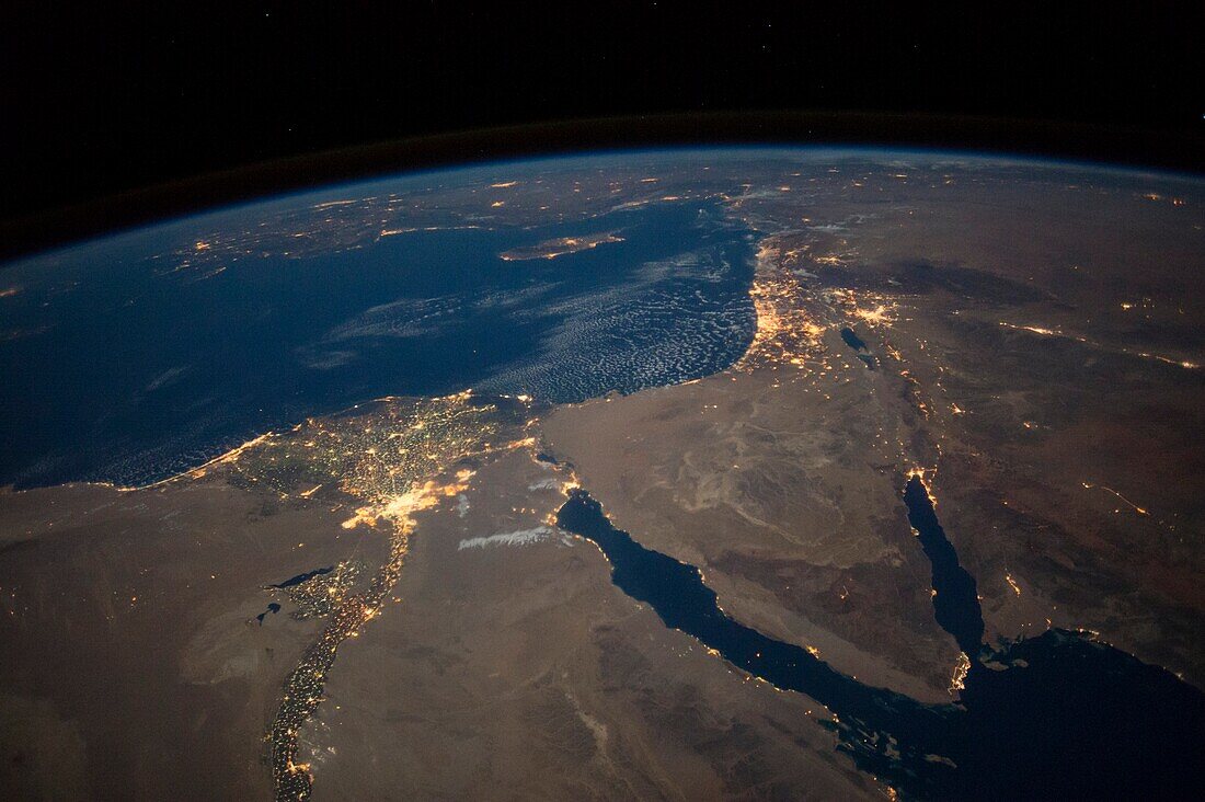 Northern Egypt and Sinai Peninsula, ISS image