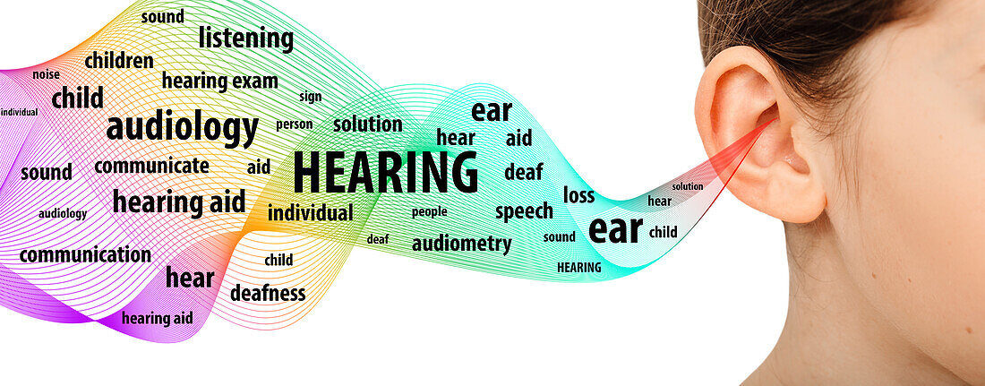 Hearing test, conceptual image
