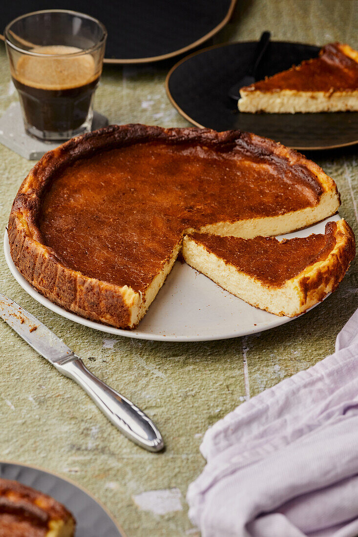 Baskischer 'verbrannter' Käsekuchen