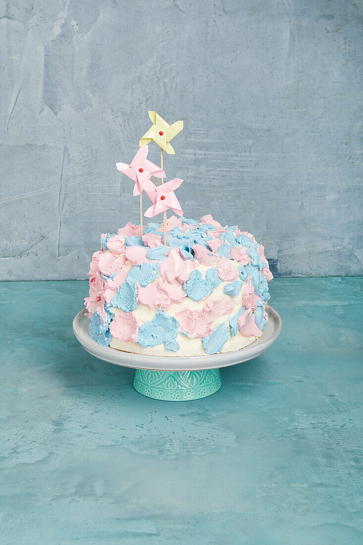 A colourful birthday cake