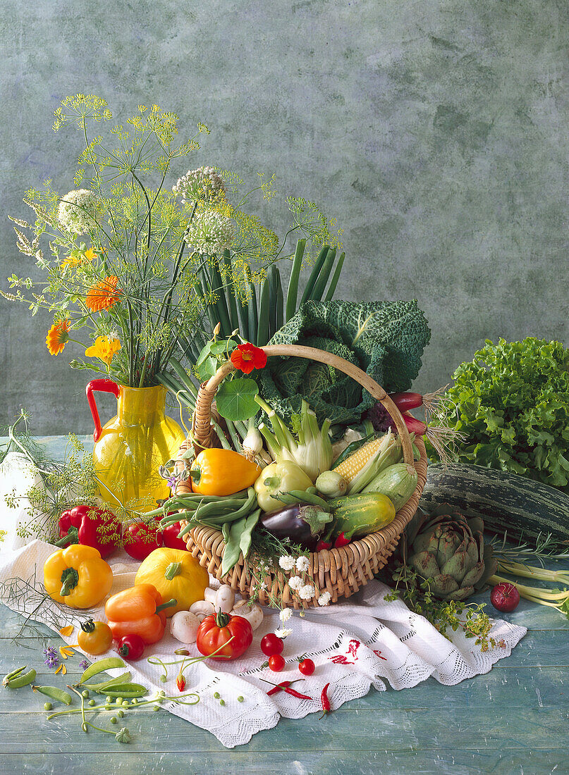 Still Life with Vegetable Basket