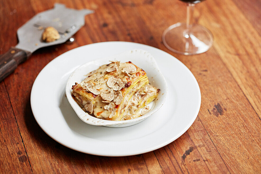 Lasagne mit Trüffelspänen