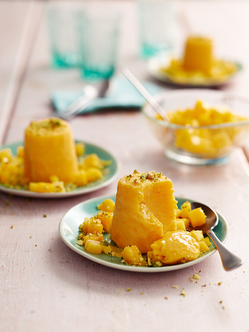 Indian mango kulfi (ice cream dessert)