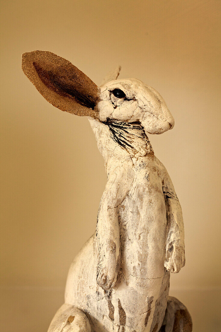 Close up statue of a rabbit