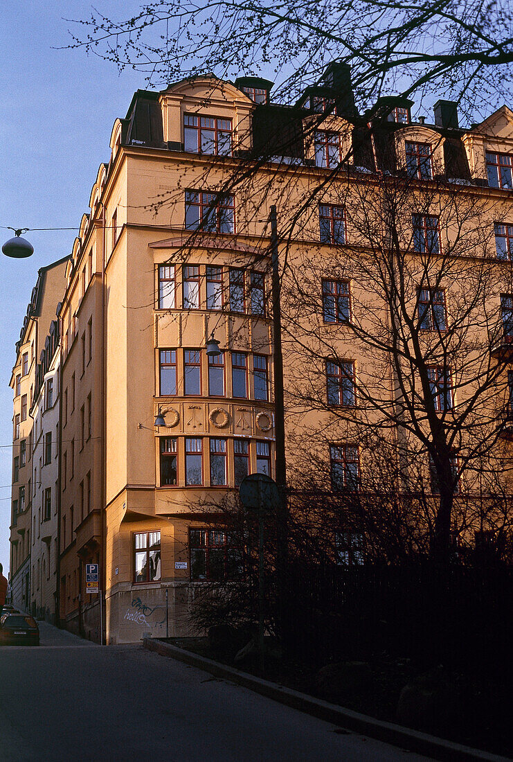 Exterior of apartment block