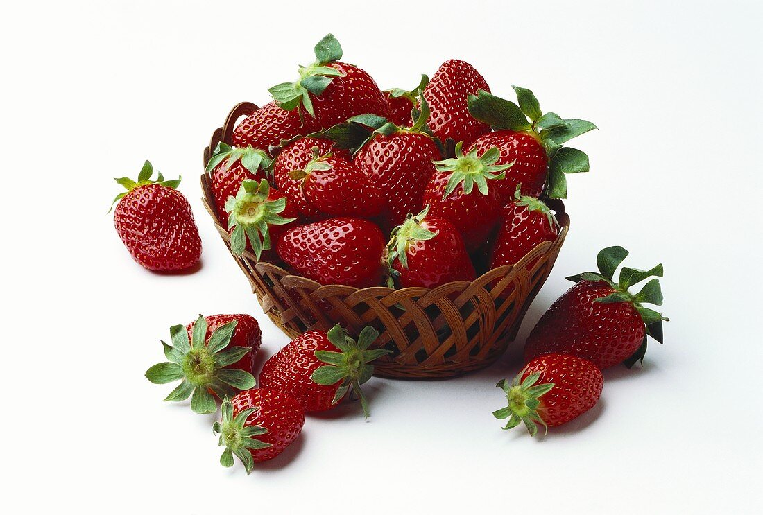Fresh Strawberries in a Basket