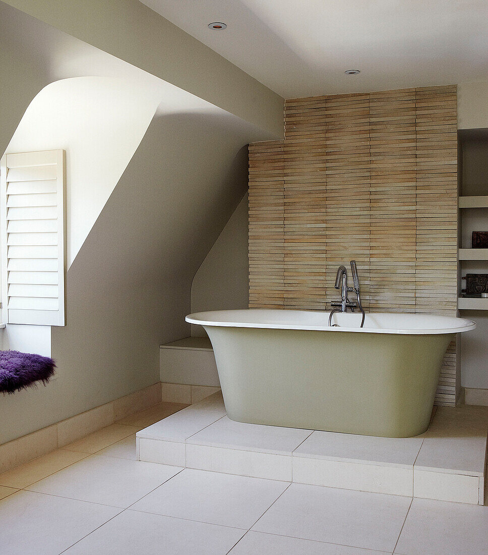 Freestanding bath and dormer window