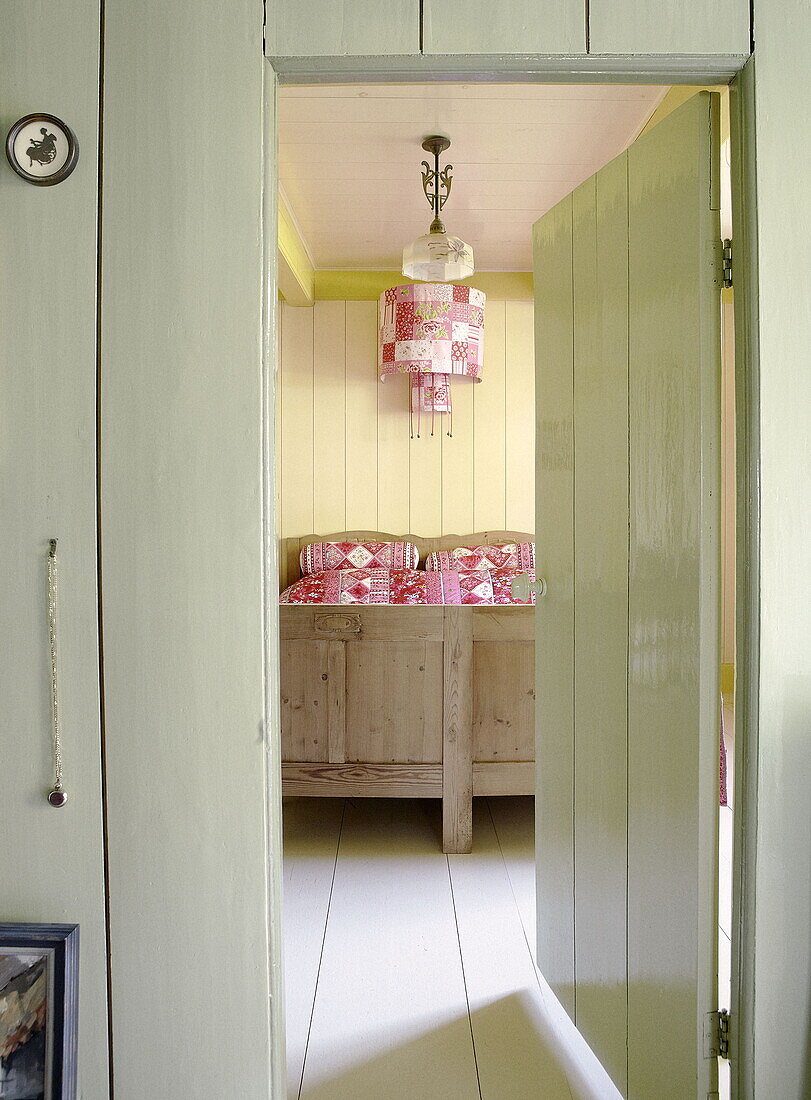 View through doorway to bedroom of Abbekerk home in the Dutch province of North Holland municipality of Medemblik