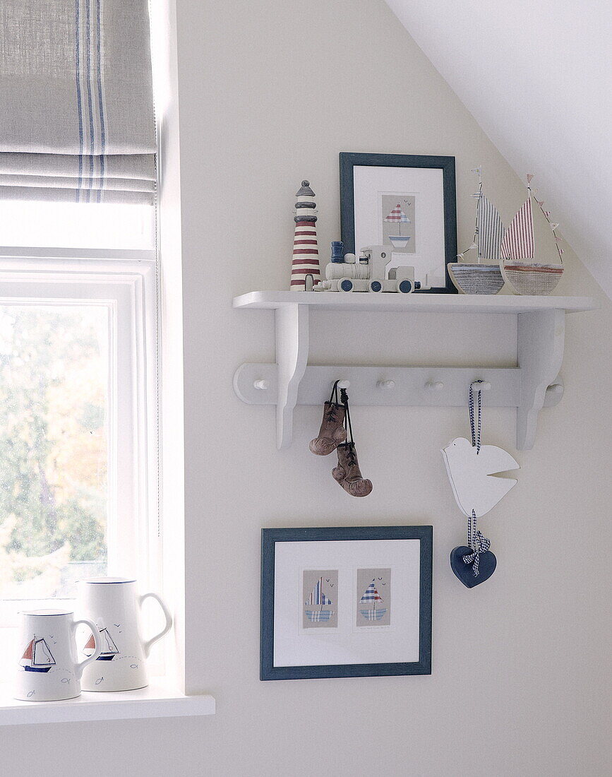 Nautical theme in child's room of country house Tunbridge Wells Kent England UK