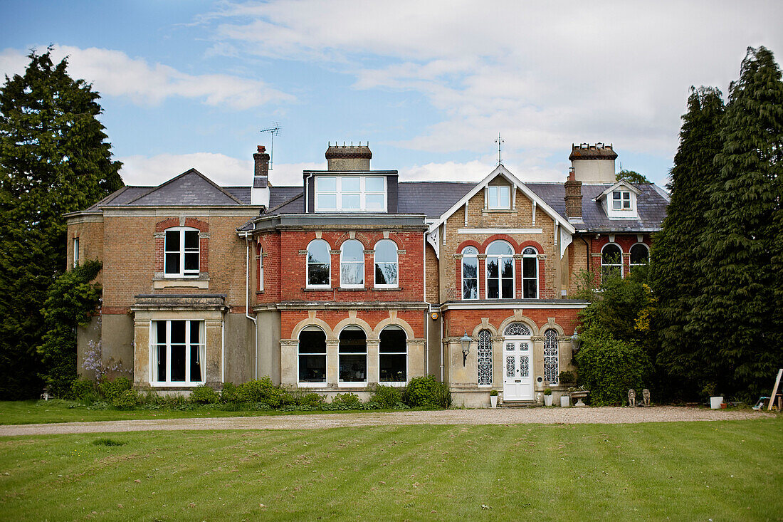 Exteriors of detached house with Georgian roots but was rebuilt in the 19th century