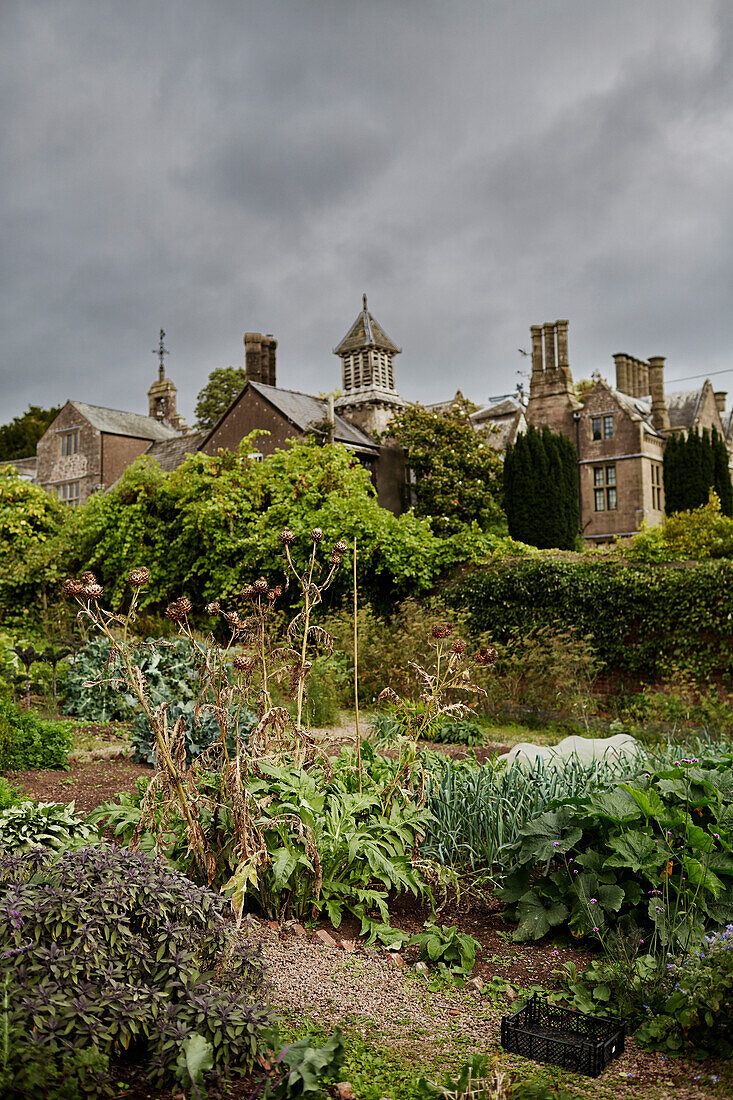 Küchengarten in Old Lands in Monmouthshire, UK