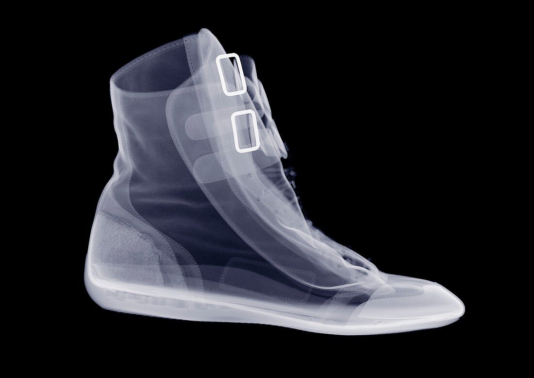 Motorcycle boot, X-ray