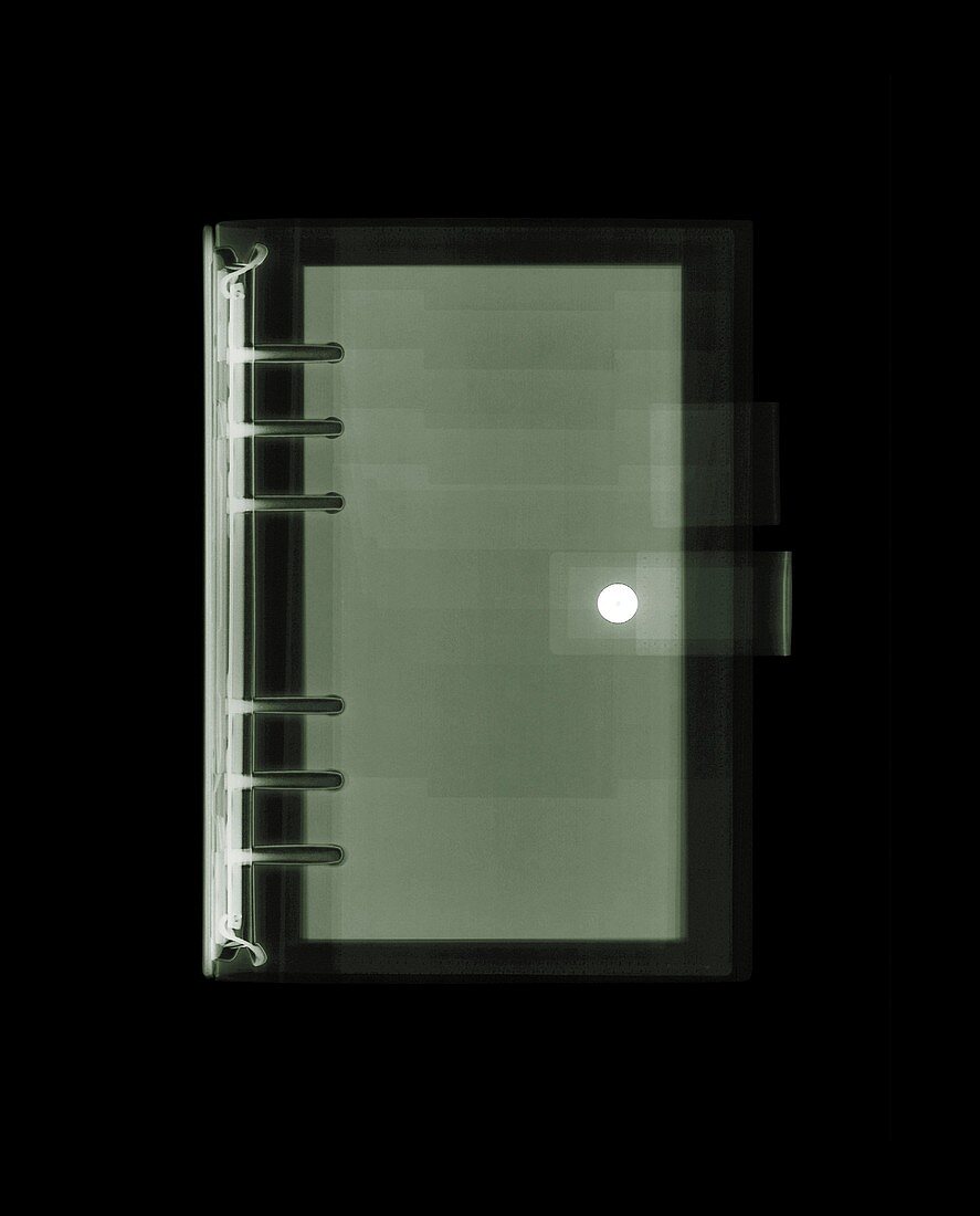Ring-bound notebook, X-ray