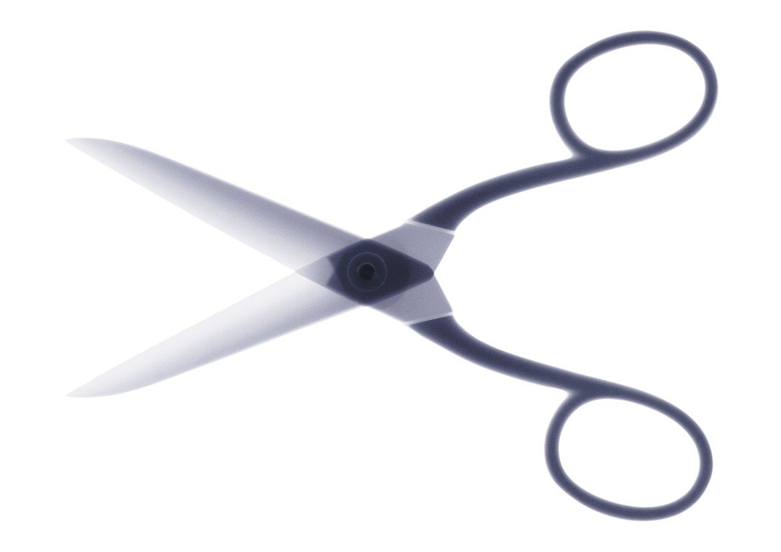 A pair of scissors, X-ray