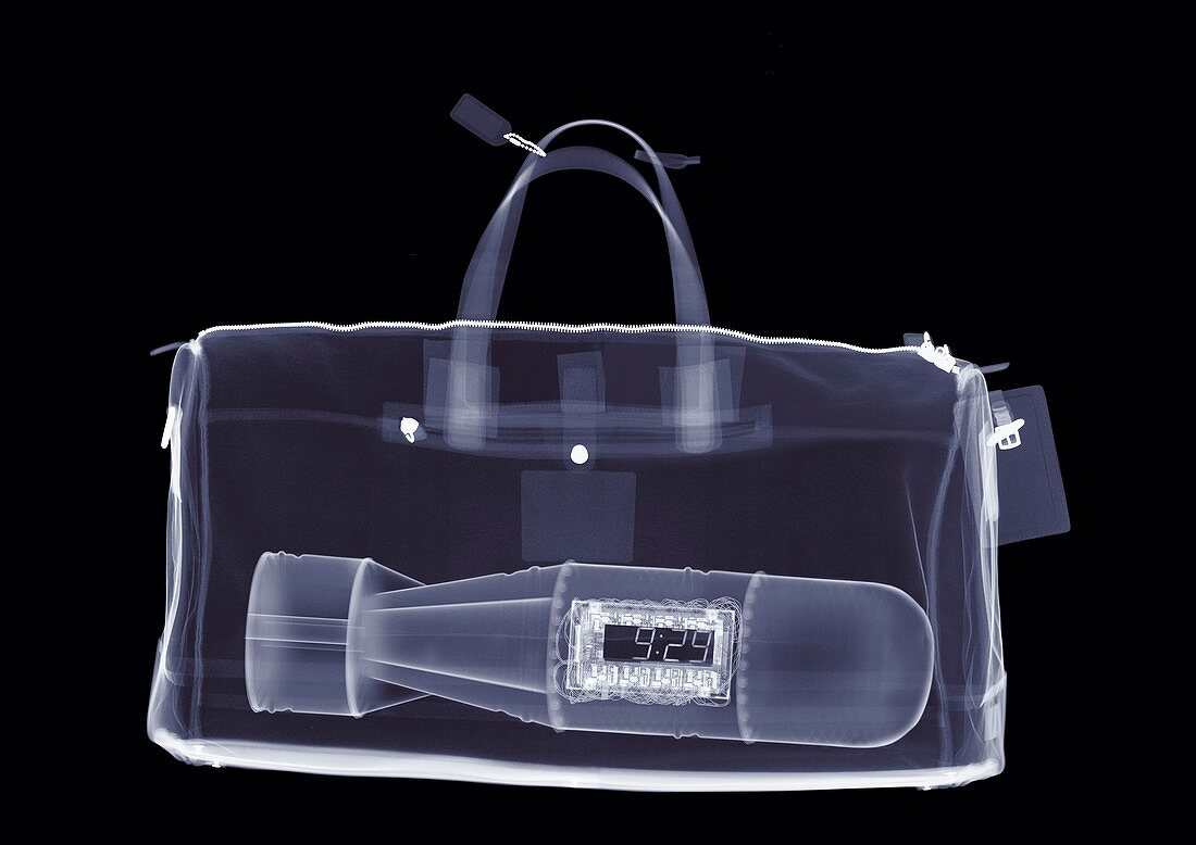 Holdall with bomb, X-ray