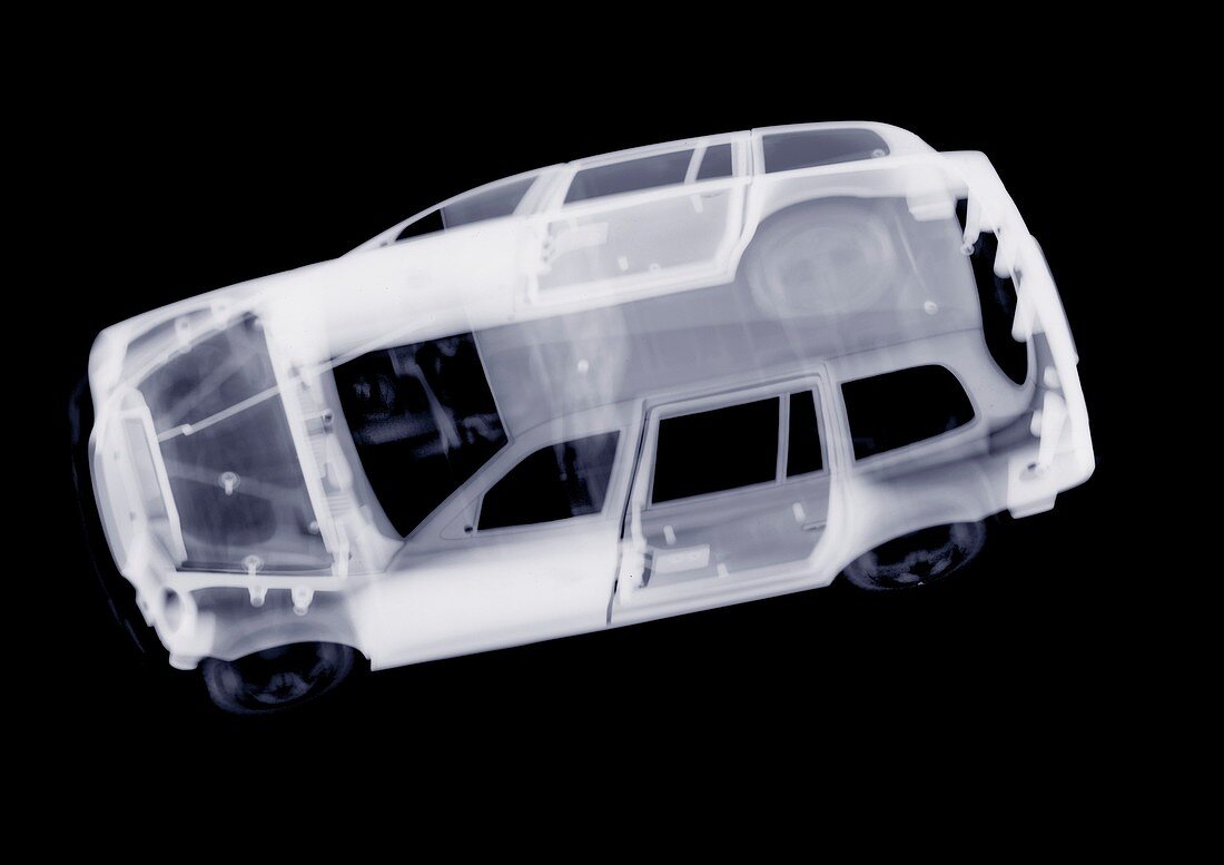 Taxi cab angled plan view, X-ray
