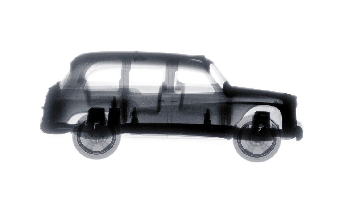 Toy London taxi, X-ray