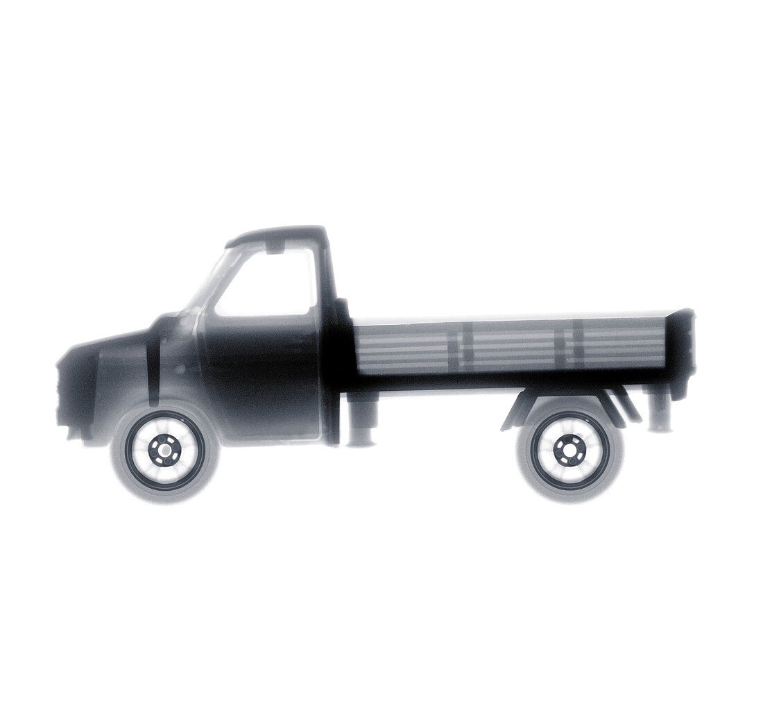 Toy pick-up truck, X-ray