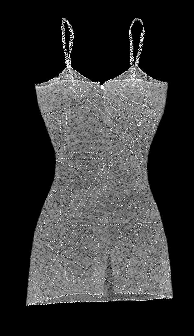 Patterned strapped dress, X-ray
